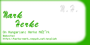 mark herke business card